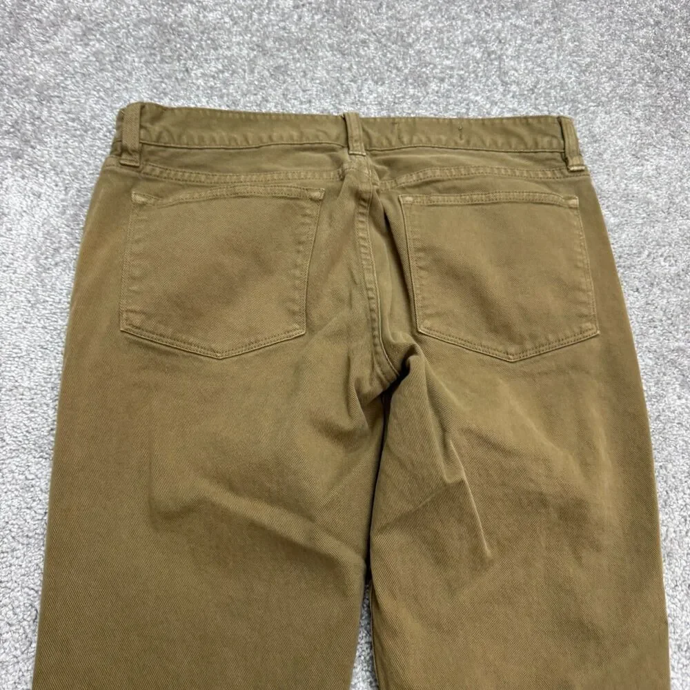 J.Crew Toothpick Ankle Denim Jeans Womens 29 Brown Mid Rise Cotton Blend Stretch
